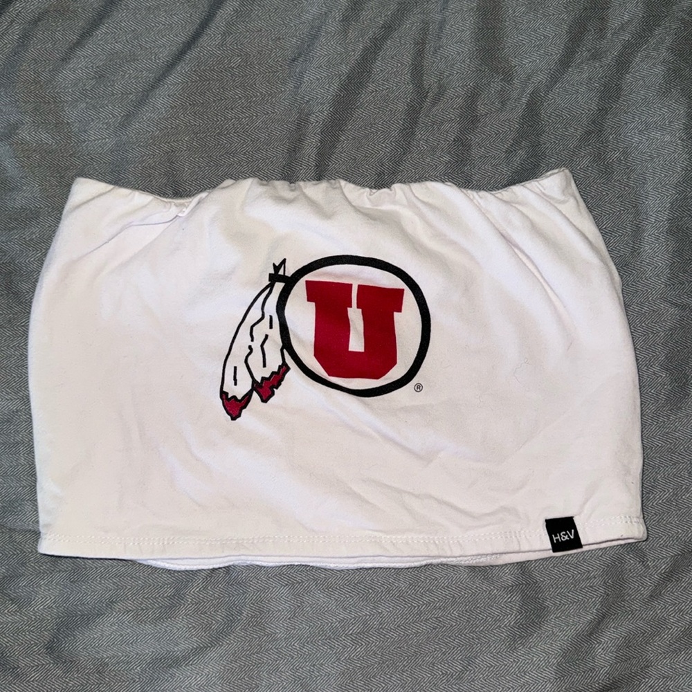 Hype and vice Utah Ute crop top